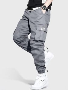 Pantalones <span class=keywords><strong>Cargo</strong></span> Casuales para <span class=keywords><strong>Hombre</strong></span> HOTake, Cintura Media, Elásticos, con Cordón Ajustable, Pantalones de Senderismo con Múltiples Bolsillos, 100% Poliéster - Product Image 2