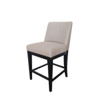 Chaise de bistrot moderne commerciale à hauteur de comptoir, mobilier de restaurant, tabouret de bar haut rembourré avec repose-pieds pour la maison et la cuisine
