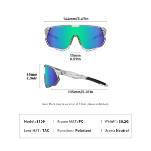 Occhiali da sole sportivi in plastica con Logo personalizzato <span class=keywords><strong>grandi</strong></span> montature nuovi occhiali da equitazione polarizzati per la corsa in bicicletta - Product Image 5