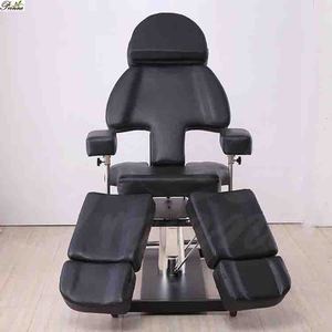 Chaise de <span class=keywords><strong>Massage</strong></span> électrique, lit pour tatouage et cocktails, professionnel, ajustable, Portable, noir, coiffure, - Product Image 5