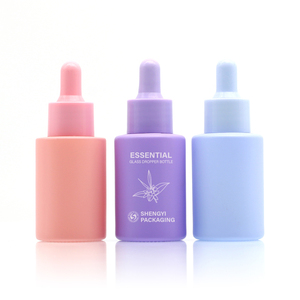 1oz 30ml 2oz mờ tinh dầu Macaron màu thủy tinh dày tóc dầu Huyết thanh Chai nhỏ giọt với vít ống nhỏ giọt nắp đầy màu sắc - Product Image 3