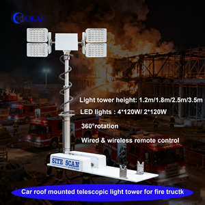 Tour de massage télescopique à 4 LED, pour camion de pompier, monté sur le toit du véhicule - Product Image 2