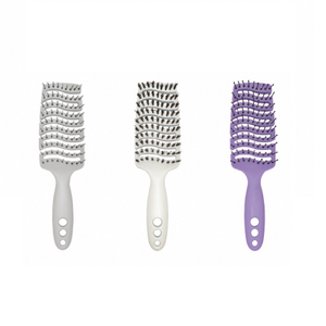 Hair <b>Brush</b> Ceramic Roll <b>Brush</b> Nylon Boar Bristle Non Slip Rubber Handle Fast Dry Gentle <b>Detangling</b> For Home Use - Product Image 2
