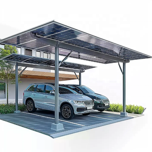 Abri de voiture carré JCHX à 4 piliers, au sol, imperméable, pour panneaux solaires, fabricants de abris de voiture - Product Image 2