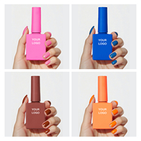 Kit de vernis à ongles gel végétalien 15 ml, 100 couleurs, pour vente en gros OEM, compatible UV/LED, avec marque privée