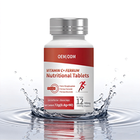 Comprimés nutritionnels OEM/ODM à la vitamine C et au fer, supplément sportif pour l'endurance avec fumarate ferreux et vitamines B