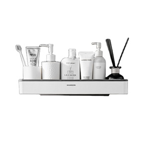 Accueil Salle <span class=keywords><strong>de</strong></span> bain & <span class=keywords><strong>Cuisine</strong></span> Organisateur mural <span class=keywords><strong>Étagère</strong></span> <span class=keywords><strong>de</strong></span> rangement en plastique sans poinçon pour une gestion efficace <span class=keywords><strong>de</strong></span> l'espace - Product Image 1