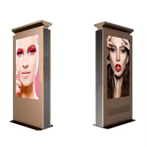 Ngoài trời điện dung LCD hiển thị Totem kỹ thuật số biển cửa sổ màn hình cảm ứng điện tử <span class=keywords><strong>kiosk</strong></span> cho quảng cáo hiển thị thông tin - Product Image 2