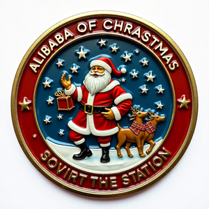 Personalisierter Hersteller für Benutzerdefinierte Challenge Coins aus 3D Zinklegierung, Gold- Silber-Beschichtetem Metall Emaille für Sammelzwecke und Weihnachts-Münzen - Product Image 5