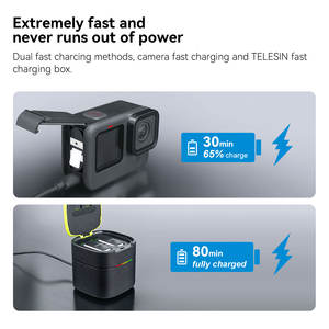 <span class=keywords><strong>Telesin</strong></span> pour batterie Go Pro batterie d'endurance haute Performance pour appareil photo 12/11/10/9 - Product Image 5