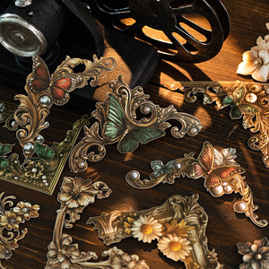 24 pièces/paquet autocollant bord Pack Inspiration Muse série Vintage Style <span class=keywords><strong>cent</strong></span> manuel vallée beauté cadre Photo bricolage - Product Image 2
