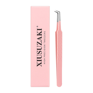 Penjepit Bulu Mata XIUSUZAKI Custom Fiber Tip, Penjepit Bulu Mata Volume, Penjepit Bulu Mata Teknisi 90 Derajat untuk Ekstensi Bulu Mata - Product Image 4