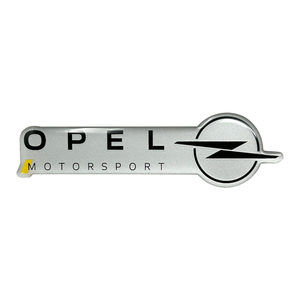 Opel สติกเกอร์สัญลักษณ์รถมอเตอร์สปอร์ตสีเงินขนาด38X90มม. 3D สำหรับเป็นของขวัญส่งเสริมการขาย - Product Image 1