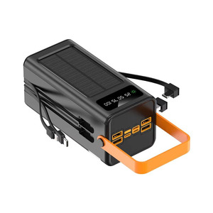 <span class=keywords><strong>Batterie</strong></span> <span class=keywords><strong>externe</strong></span> 50000mAh à charge rapide, chargeur <span class=keywords><strong>solaire</strong></span> portable, écran LED, étanche, avec câbles pour les voyages en plein air - Product Image 6