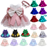 Kleinkind Prinzessinnenkleid Mädchen Blumen Hochzeit Party Geburtstag Tutu Kleidung Neugeborene Schleife Kinderkleider B-8348