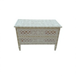 B.S. Plateau de table imitation antique en os de buffle naturel sculpté, éco-responsable, fait main, décoration intérieure indienne, international - Product Image 2
