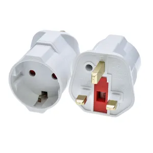 Uk Plug Adapter Wholesale EU To UK Plug Adapter UK England Conversion Plug With 13A Fused BS Power Plug Travel Universal Socket