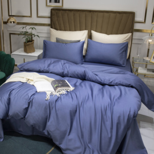 Ensemble de housse de <span class=keywords><strong>couette</strong></span> 4 pièces 100% coton avec fermeture à glissière, comprend une housse de <span class=keywords><strong>couette</strong></span>, un drap-housse et 2 taies d'oreiller pour toutes les saisons. - Product Image 2