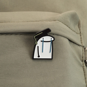 Broches en émail Flork Meme, infirmière avec seringue, pouce levé, broche de dessin animé, badge de revers, bijoux en gros - Product Image 3