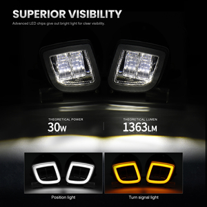 Fari Fendinebbia a LED con Segnale Halo per Honda Goldwing GL1800 2012-2017, Accessori Moto per Gold Wing GL 1800 F6B <span class=keywords><strong>Valkyrie</strong></span> - Product Image 6