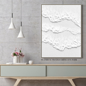 Trang trí nội thất handmade sóng biển trắng bãi biển vải tác phẩm nghệ thuật 3D kết cấu tường nghệ thuật hiện đại bức tranh - Product Image 1