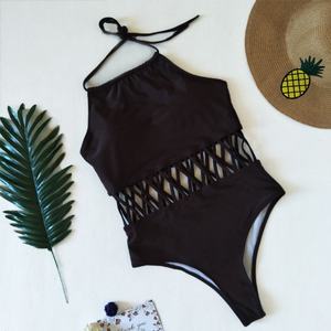 Conjunto de Bikini de Lujo Personalizado por el Fabricante, con Estampado, Accesorios Metálicos, Top Bandeau, Braguita de Tanga, Micro Bra, Traje de Baño de Secado Rápido - Product Image 4