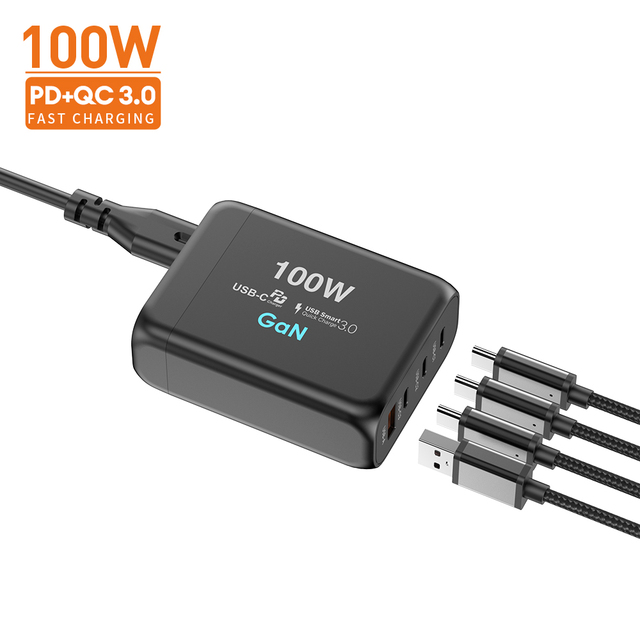 Ugreen 100W Ultra Slim Fast Charging Adapter Factory Sale Directly Power Chargers for MacBook Pro Laptop Desktop EU Socket GAN