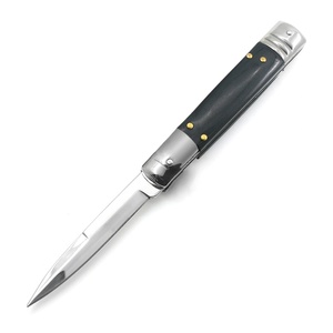 Italian Mafia 440-Blade all'aperto coltello pieghevole sicuro da caccia coltelli da tasca manico in legno manicotto in Nylon per campeggio strumenti tattici OEM - Product Image 3