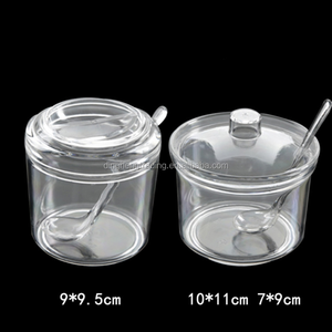 批发丙烯酸茶咖啡糖罐罐用勺子设置 - Product Image 1