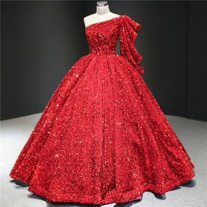 Vestido <span class=keywords><strong>de</strong></span> baile <span class=keywords><strong>de</strong></span> un hombro con lentejuelas, para boda, Formal, con volantes, para graduación, cumpleaños, noche, <span class=keywords><strong>quinceañera</strong></span>, <span class=keywords><strong>2022</strong></span> - Product Image 1