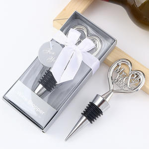<span class=keywords><strong>Mr</strong></span> and Mrs bomboniere regalo di nozze di Love heart tappi per bottiglie di vino per docce nuziali e bomboniere per vino per gli ospiti - Product Image 3