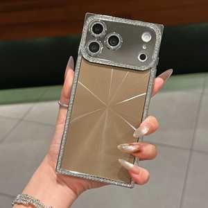 Funda de Teléfono con Diamantes para <span class=keywords><strong>iPhone</strong></span> 11 12 13 14 Mini Pro Max, Funda Protectora con Láser - Product Image 4