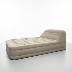 <span class=keywords><strong>Matelas</strong></span> <span class=keywords><strong>gonflable</strong></span> floqué en PVC avec dossier intégré, lit d'appoint à trois couches avec <span class=keywords><strong>pompe</strong></span> électrique <span class=keywords><strong>intégrée</strong></span> - Product Image 4