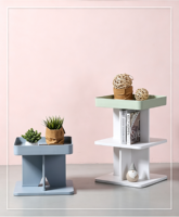 Petite table basse en plastique, design nordique moderne, rangement et mobilier de salon écologique
