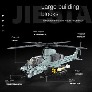 Jie Sao Jjj9213 Trẻ Em Mới Của Đồ Chơi Máy Bay Trực Thăng Abs Nhựa Xây Dựng Khối Quy Mô 1:8 576 Mảnh Tự Làm Máy Bay Mô Hình Lắp Ráp Bộ - Product Image 3
