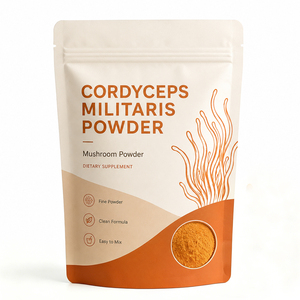 Private <b>Label</b> Premium Halal Organic Cordyceps Militaris Mushroom Extract Powder Herbal Supplement Improve Immunity Antioxidant - Product Image 1