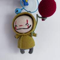 Porte-clés pendentif tricoté en fil de coton pour poupée au crochet longue durée fait à la main avec conception de gland tissé sacs en coton personnalisés