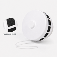 Grille d'aération murale ronde de 125 mm pour climatiseur avec atténuateur de bruit et filtre lavable