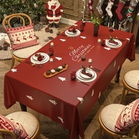 Nappe rectangulaire de Noël pliable et personnalisable en polyester imperméable à motif flocon de neige à carreaux rouges et verts pour les dîners de fête