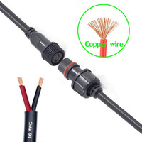 Connecteur étanche M12 2-8 broches pour éclairage LED extérieur, prise mâle-femelle, courant nominal 5A, câble de connexion en cuivre pour éclairage solaire de rue
