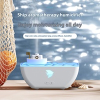 Hxtc88 7 lumière LED colorée humidificateur à brume fraîche parfum aromathérapie Machine bateau bateau en forme d'huile essentielle diffuseur d'arôme