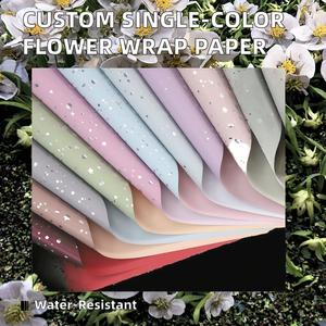 กระดาษห่อดอกไม้แบบเคลือบหนา กันน้ำ พิมพ์ลายสีเดียว ปรับแต่งได้ สำหรับห่อช่อดอกไม้ - Product Image 2
