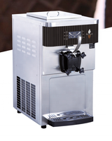 Machine à glace molle automatique commerciale de petite taille pour table, 3 saveurs, machine à cônes glacés, haute production, pour boutique de desserts
