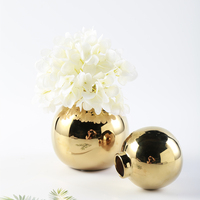 Planteur en céramique personnalisé pour cactus, petite boule dorée de luxe, européen, personnalisé, pour fruits