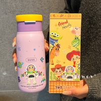 Bouteille d'eau isotherme en acier inoxydable Toy Story Buzz, mignonne tasse thermos portable à motif de dessin animé pour filles, cadeau pour la consommation quotidienne