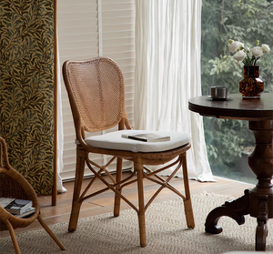 Chaise de salle à manger en <span class=keywords><strong>rotin</strong></span> PE de haute qualité, <span class=keywords><strong>fauteuil</strong></span> <span class=keywords><strong>vintage</strong></span> tressé pour l'intérieur et l'extérieur, pour jardin et terrasse - Product Image 1