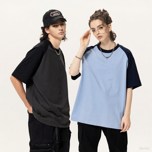 DTG,Puff Printed Solid Men's & Women's Vintage Raglan Sleeve T-Shirt 270G Heavy Cotton <span class=keywords><strong>Manga</strong></span> corta Ins Fashion Brand Loose Fit - Product Image 6