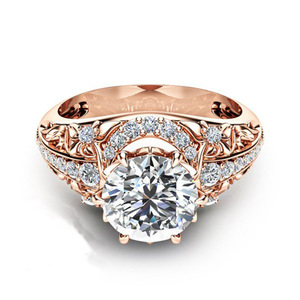 Anello classico color rosa dal design elegante per donna, gioielli da indossare ogni giorno - Product Image 2