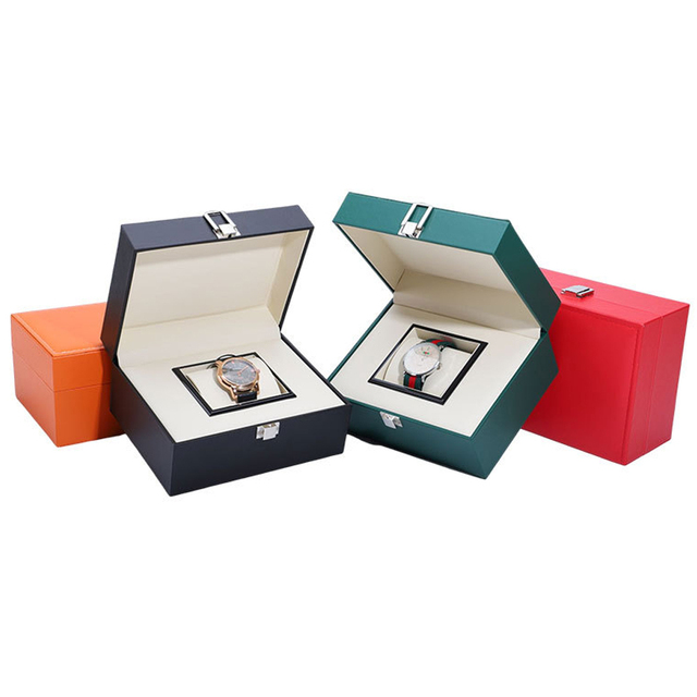 Custom Logo Luxury PU Leather Watch Box with High-End Display Elegant Storage Case for Watches Personalized Luxury Packaging