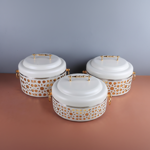 Superbe Plat de Service Isotherme Moderne en Acier Inoxydable de Luxe, Compatible Lave-Vaisselle, Écologique, pour Plats Chauds et Cuisine Arabe - Product Image 1